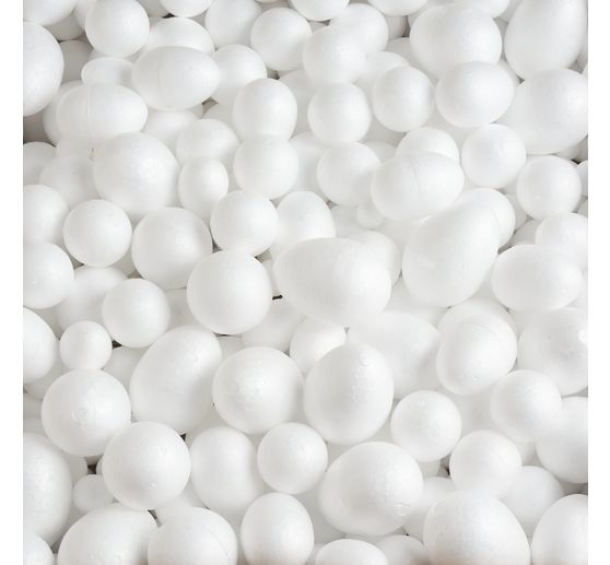 Zestaw jajek styropianowych i kul styropianowych, 550 szt.
