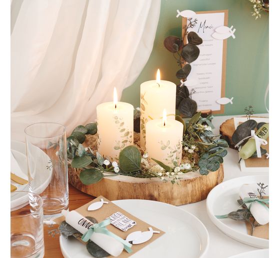 Rind decorative bowl, flat, natural