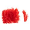 Marabou feathers, about 15 pieces Red