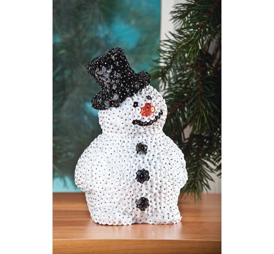 Forma styropianowa bałwan z kapeluszem, 17 cm