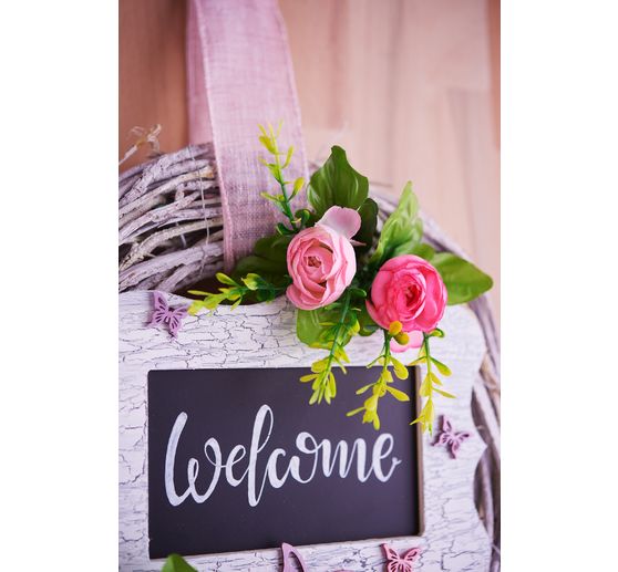 VBS Ranunculus, sztuczny, różowy, ok. 28 cm, 10 szt.