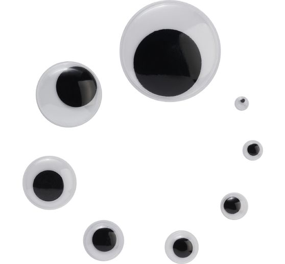 VBS Wobbly eyes to glue on "Round", 30 mm, 200 pieces