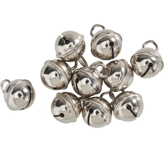 Dzwonki, 15 mm, kolor srebrny