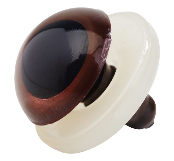 Bear eyes brown, Ø 12 mm, 10 pieces