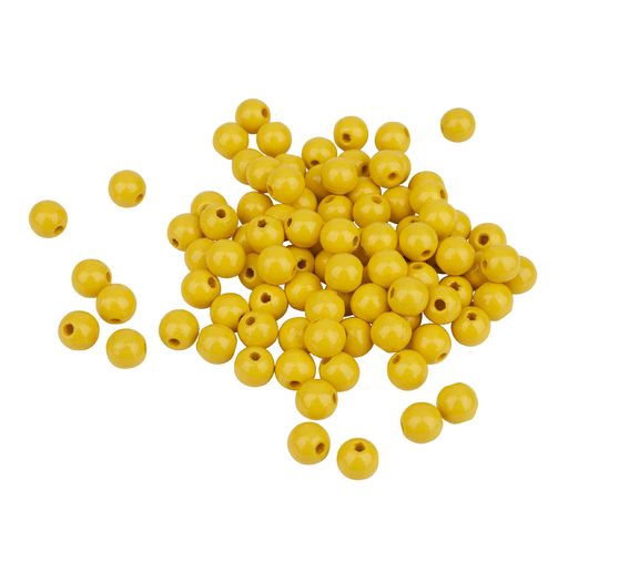 Koraliki drewniane, Ø 8 mm, 85 sztuk