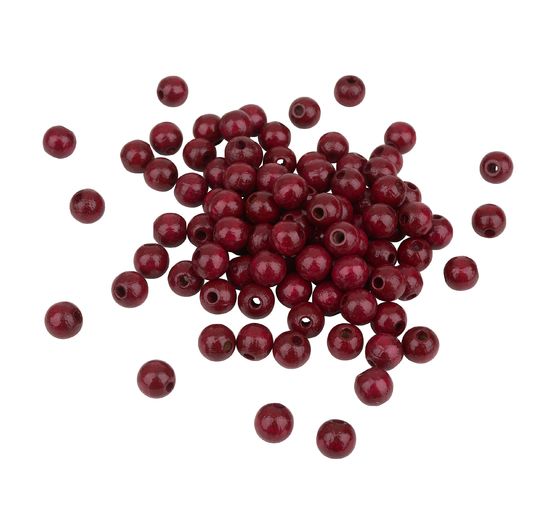 Koraliki drewniane, Ø 8 mm, 85 sztuk