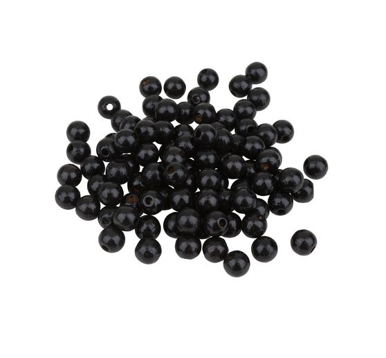 Koraliki drewniane, Ø 8 mm, 85 sztuk