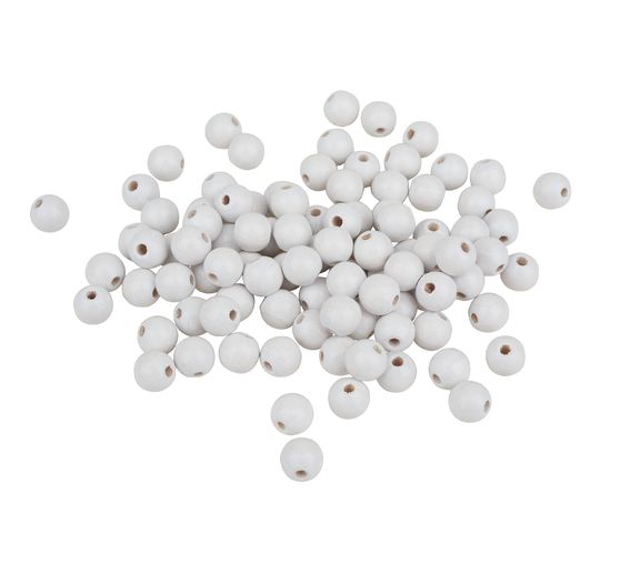 Koraliki drewniane, Ø 8 mm, 85 sztuk