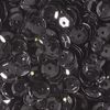 Sequins domed, metallic Black