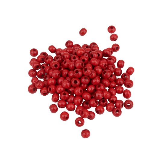 Drewniane koraliki, Ø 4 mm, ok. 165 sztuk