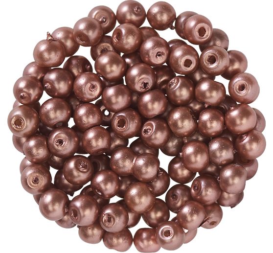 Szklane koraliki woskowe, Ø 4 mm, 100 sztuk