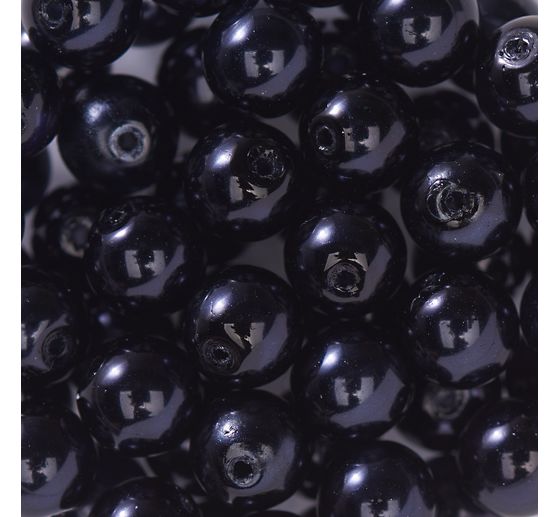 Szklane koraliki woskowe, Ø 6 mm, 55 sztuk