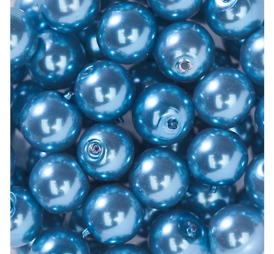 Szklane koraliki woskowe, Ø 6 mm, 55 sztuk