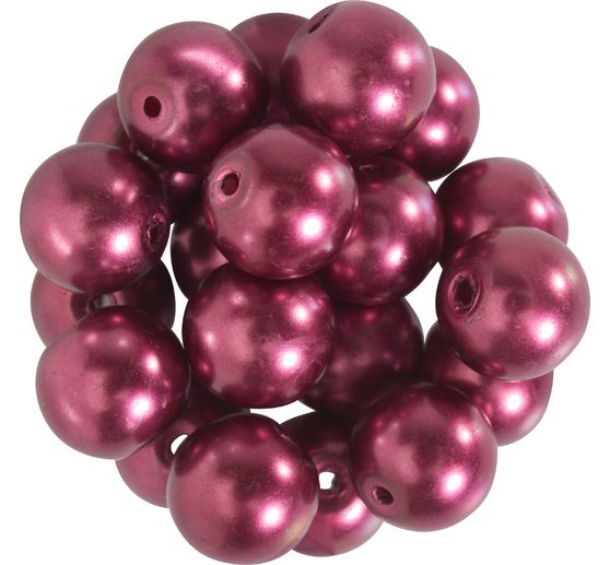 Szklane koraliki woskowe, Ø 10 mm, 20 sztuk