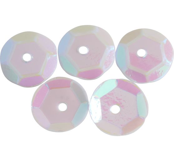 Sequins domed, iridescent