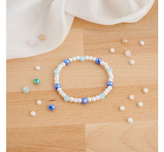 Glass cut beads round, 6 mm