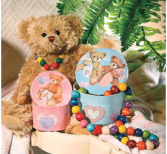 Drewniane koraliki, Ø 4 mm, ok. 165 sztuk