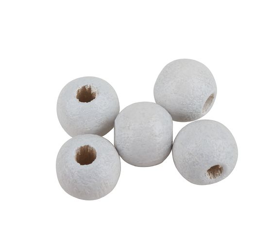 Koraliki drewniane, Ø 6 mm, ok. 125 sztuk