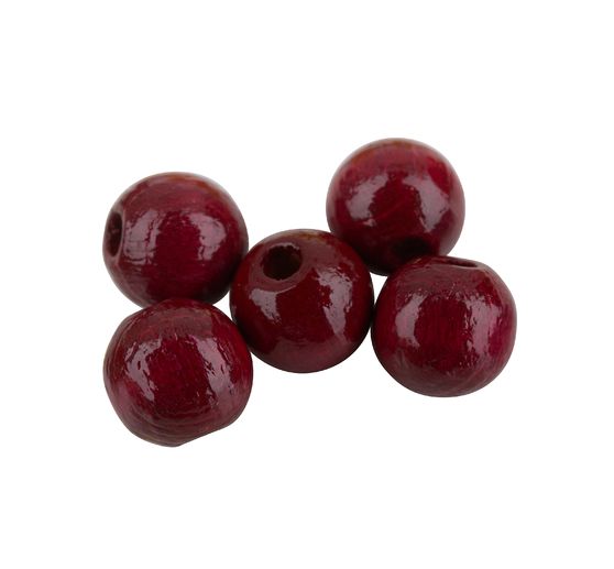 Koraliki drewniane, Ø 8 mm, 85 sztuk