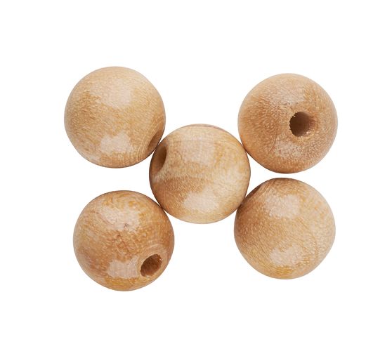 Drewniane koraliki, Ø 10 mm, ok. 50 sztuk