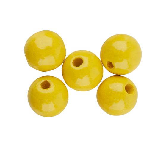 Drewniane koraliki, Ø 10 mm, ok. 50 sztuk