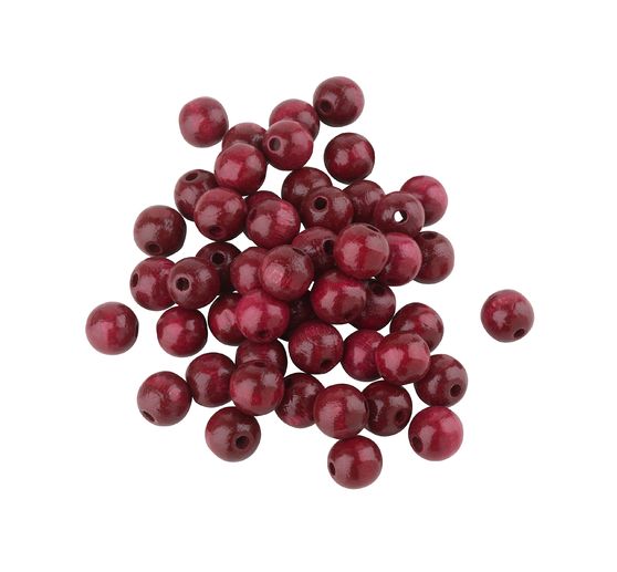 Drewniane koraliki, Ø 10 mm, ok. 50 sztuk