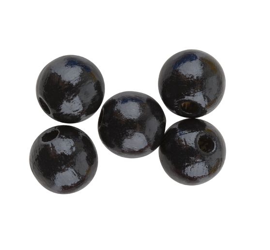 Drewniane koraliki, Ø 10 mm, ok. 50 sztuk