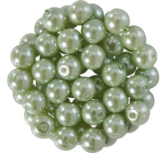 Szklane koraliki woskowe, Ø 6 mm, 55 sztuk