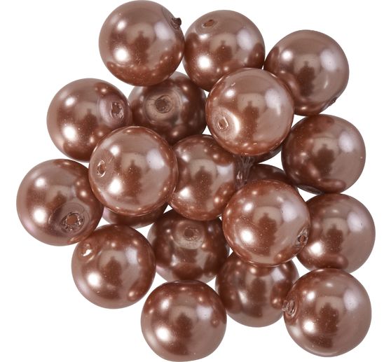 Szklane koraliki woskowe, Ø 10 mm, 20 sztuk