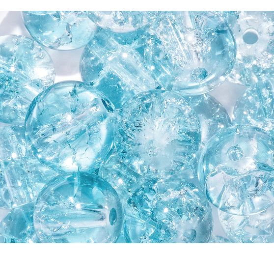 Glitter beads, Ø 8 mm, 20 pieces