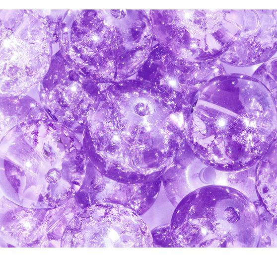 Glitter beads, Ø 8 mm, 20 pieces