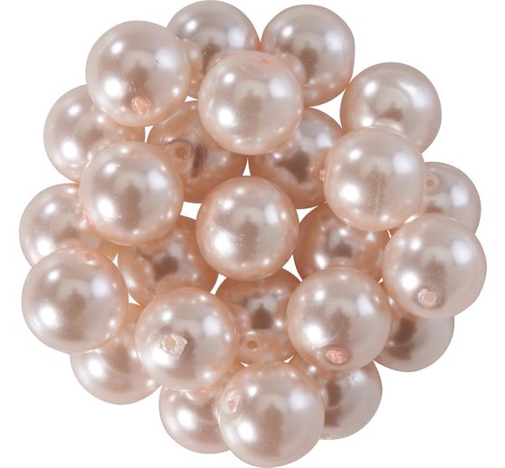 Szklane koraliki woskowe, Ø 8 mm, 25 sztuk, złotożółte (jasnopomarańczowe)