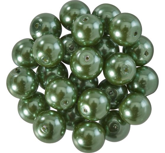 Szklane koraliki woskowe, Ø 8 mm, 25 sztuk, złotożółte (jasnopomarańczowe)