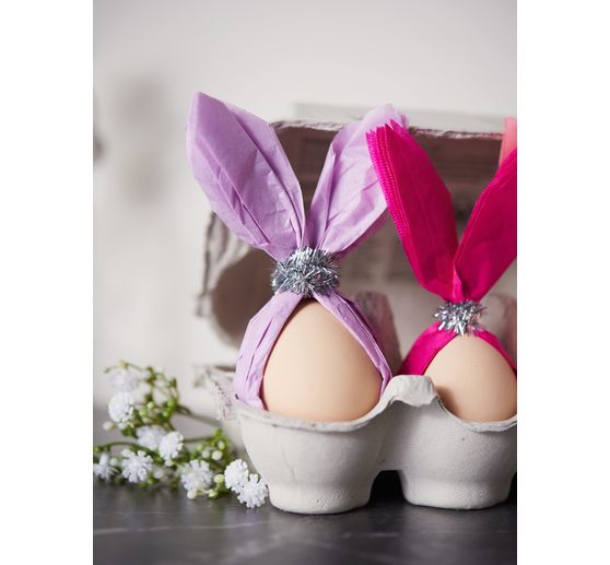 Drut chenille "Silver", Ø 8 mm, 50 cm, 10 szt.