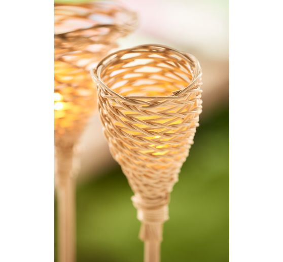 VBS Rattan naturalny, niebieska wstążka, Ø 3 mm