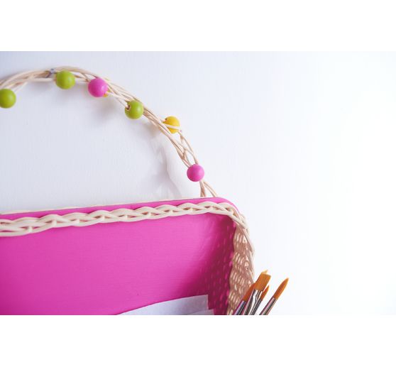 VBS Rattan cane natural, blue tape, Ø 2,0 mm