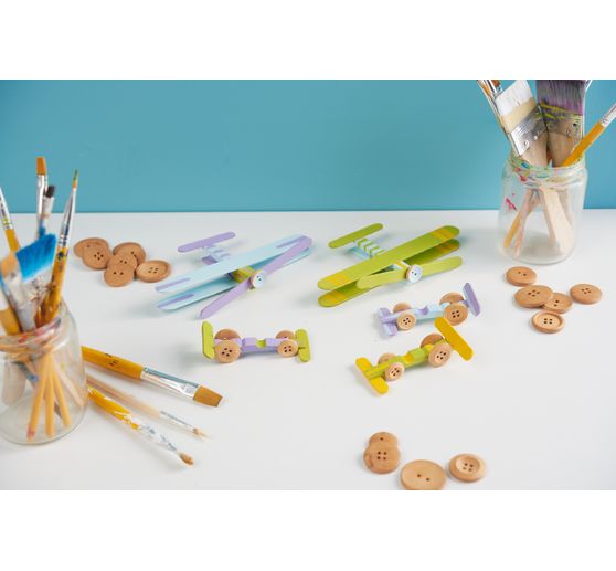 VBS Wooden buttons "Size Mix", 100 g