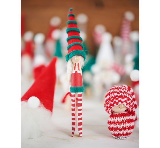 Knitted tube, two-coloured, 18 Needles/Ø2.2 cm