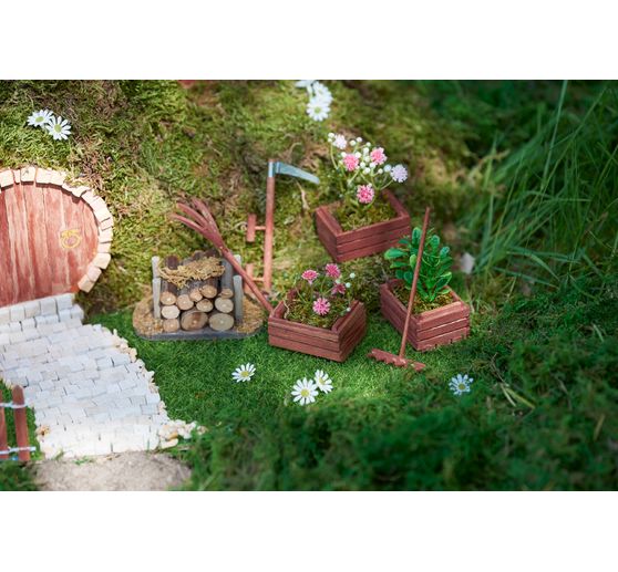 Drewniane narzędzia ogrodowe VBS, zestaw 3 szt.