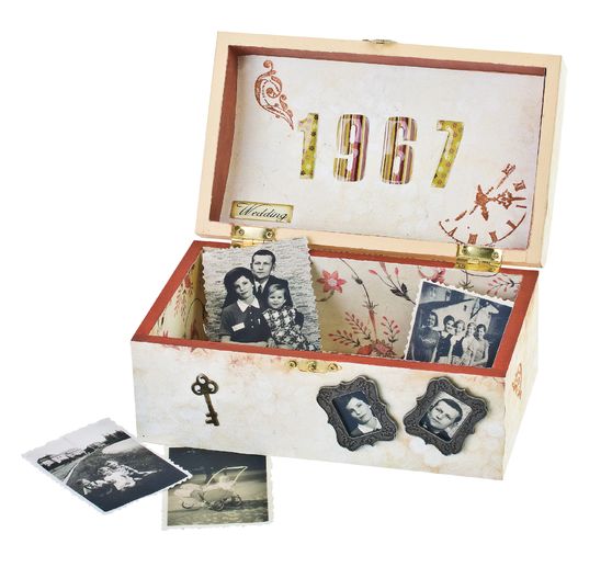 Drewniana skrzynia VBS, 19,5 x 11,5 x 9 cm