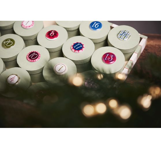 Pudełka tekturowe VBS "okrągłe" na tacy, 24 szt.