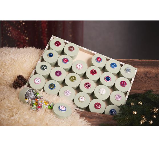 Pudełka tekturowe VBS "okrągłe" na tacy, 24 szt.