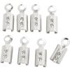 Connection cap, 8x3mm, 8 pieces Silver-Plated