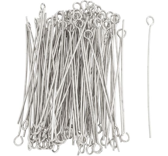 Sworznie łańcucha, z jednym oczkiem, 100 sztuk, 45 mm