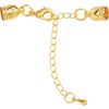 Zapięcie z łańcuszkiem regulacyjnym, 6 mm Złoty kolor