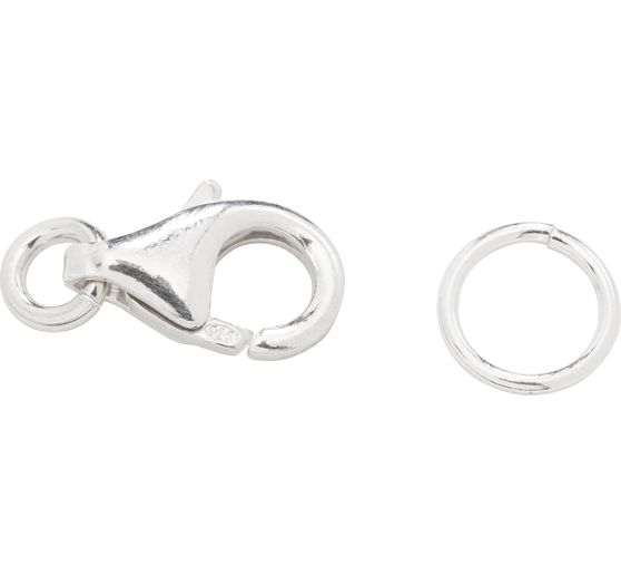 Carabine clasp, 925 sterling silverSilver