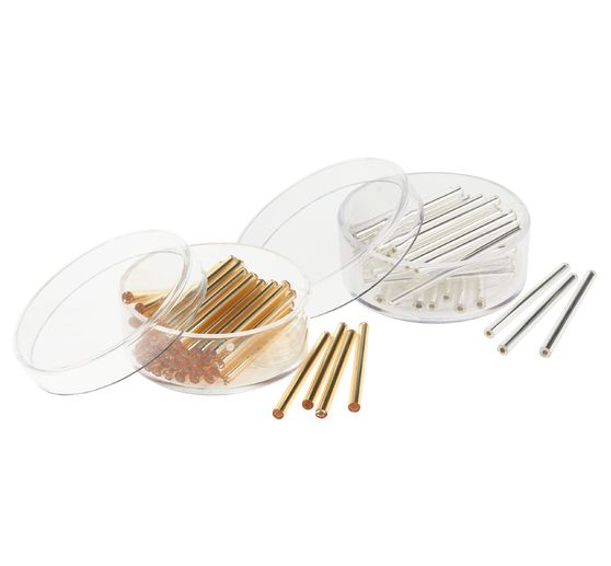 Szklane długopisy ze srebrną powłoką