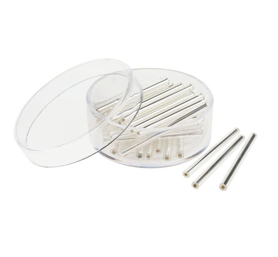 Szklane długopisy ze srebrną powłoką