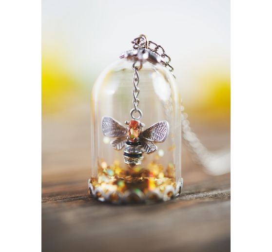 Szklany dzwonek, ozdobne zawieszki, 2-częściowe