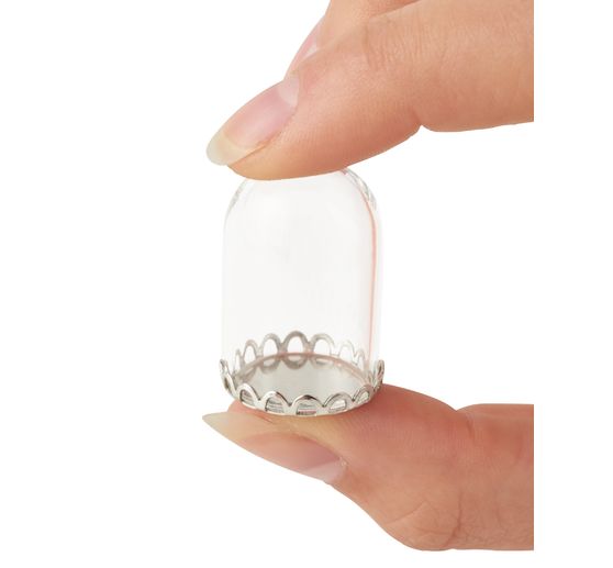 Szklany dzwonek, ozdobne zawieszki, 2-częściowe